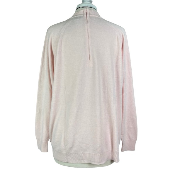 Hampshire Studio Pink Long Sleeve Soft Fine Knit Acrylic Sweater Womens Size 3X - Picture 4 of 10